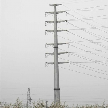 內(nèi)蒙古60度轉(zhuǎn)角鋼管桿雙回路輸電鋼管桿價格