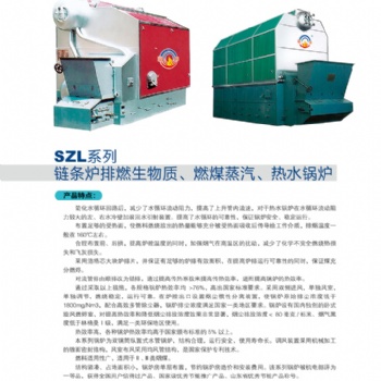 藍(lán)天供應(yīng)河北SZL鏈條爐排燃生物質(zhì)（煤）蒸汽、熱水鍋爐