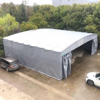 騰達(dá)定制大型防雨伸縮棚倉庫棚移動棚大型推拉篷