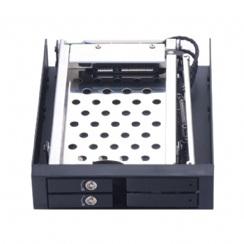 Unestech ST2520 機(jī)箱軟驅(qū)位2.5寸雙盤位SATA免工具內(nèi)置硬盤抽取盒