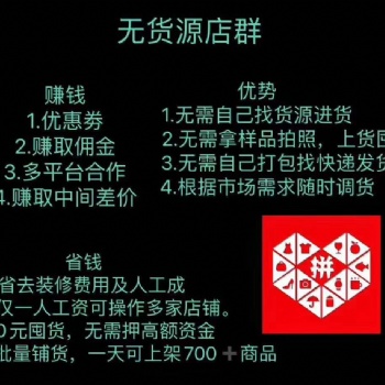 拼多多店群運營培訓(xùn)，采集一鍵鋪貨軟件代理貼牌
