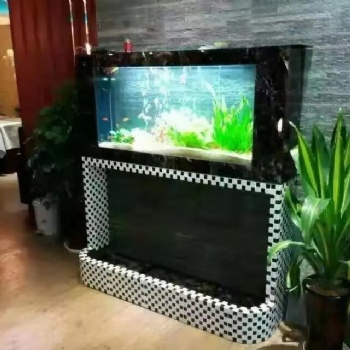 保定徐水鑫德龍水族私人訂制流水瀑魚缸