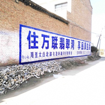 河南墻體廣告外墻手寫廣告新年推廣有點牛