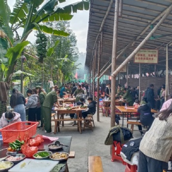 東莞常平周邊公司員工戶外聚餐做飯燒烤活動的場地來大朗萬荔生態園