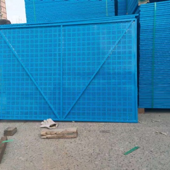 滄州建筑爬架圓孔網腳手架爬架噴塑爬架圍擋網藍色米子工地圍擋網