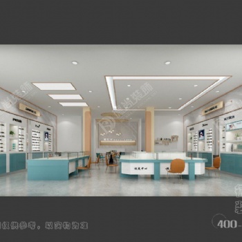 傳統烤漆眼鏡店設計效果圖案例