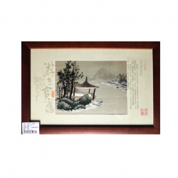 蘇繡亂針繡寶應(yīng)繡繡達(dá)人禮品游在寶應(yīng)蘇繡手工刺繡裝飾掛畫
