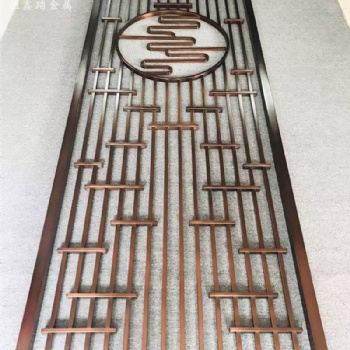 拉絲不銹鋼焊接隔斷 拉絲紅古銅不銹鋼屏風(fēng) 佛山恒鑫踏屏風(fēng)廠家