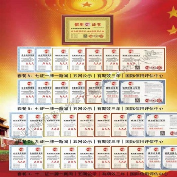 企業(yè)信用評價**級證書