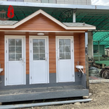 廬亭園林景觀廠家：專業(yè)定制景區(qū)移動公廁，移動售貨亭，欄桿，宣傳欄，樹圍，花箱，垃圾桶等防腐木制品