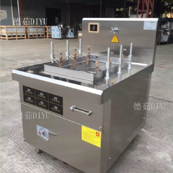 德茹DR-ZM6頭自動升降煮面爐源頭工廠 連鎖店9孔螺螄粉電磁燙粉機