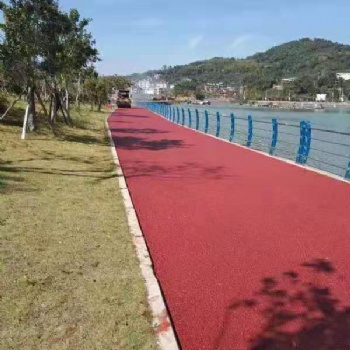 觀瀾公園彩色瀝青施工現場