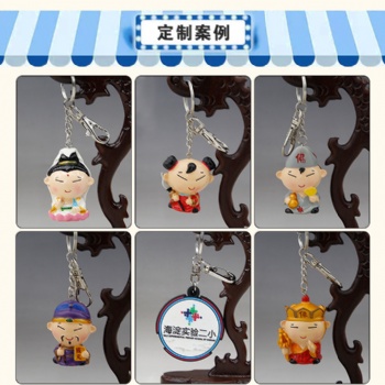 PVC鑰匙扣 卡通公仔鑰匙扣 PVC立體3D卡通創(chuàng)意動漫人物