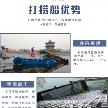 晟河割草船 水葫蘆打撈船 滸苔打撈船 水浮蓮打撈船 江西蘆葦打撈船