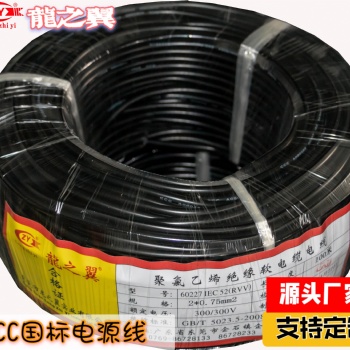 CCC國(guó)標(biāo)電源線 RVV2*0.75平方監(jiān)控電源線 無氧銅多芯護(hù)套電源線