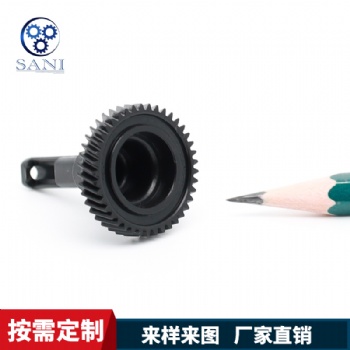 加工定制 雙聯(lián)斜齒輪非標(biāo)準(zhǔn)塑料齒輪POM尼龍小模數(shù)精密直齒輪批發(fā)