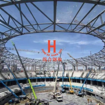 垃圾焚燒電廠干煤棚會展中心管桁架工程建設