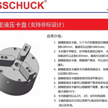 代理BOSSCHUCK超精密液壓卡盤，支持非標