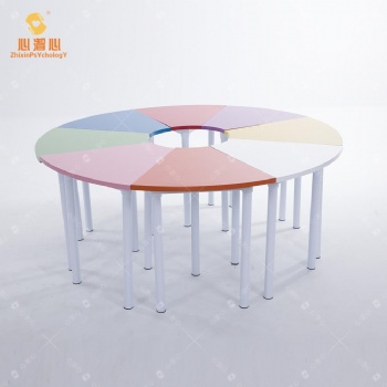 學(xué)校團(tuán)體心理輔導(dǎo)桌椅團(tuán)體室的標(biāo)配 團(tuán)體活動(dòng)桌椅6-8個(gè)組合 心潪心團(tuán)體活動(dòng)桌椅