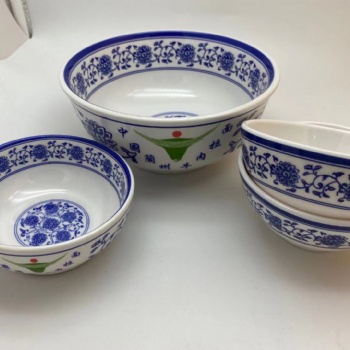 上海壹粵密胺蘭州拉面碗，食堂用餐具面碗，仿瓷飯碗訂購