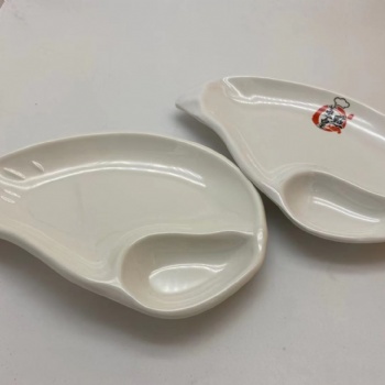 上海壹粵密胺炒粉盤子，仿瓷田螺小吃盤子餐具批發