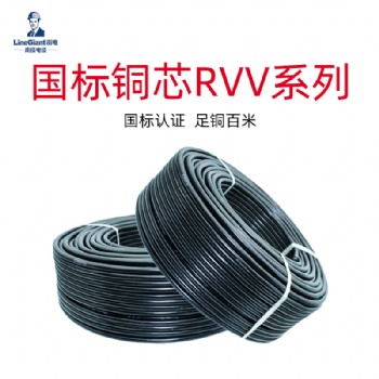 額定RVV300/500V 聚氯乙烯絕緣家裝阻燃軟線 電線電纜 銅芯 國標