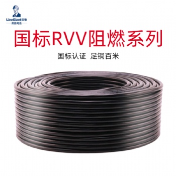額定RVV300/500V 聚氯乙烯絕緣家裝阻燃軟線 電線電纜 銅芯 國標(biāo)