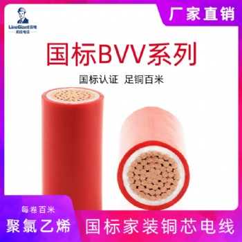 阻燃BVV-300/500V聚氯乙烯絕緣.護(hù)套家裝電線 電線電纜 銅芯 國標(biāo)