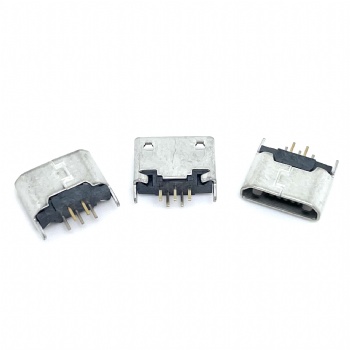 MICRO 5p母座 立式直插 平口邊 B型母座 USB連接器