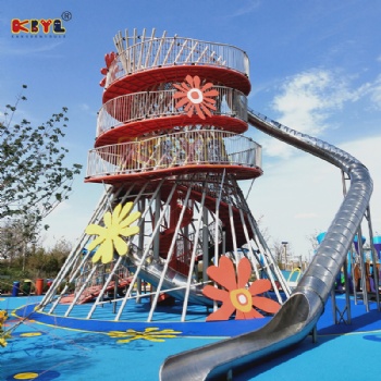 大型戶(hù)外兒童游樂(lè)場(chǎng)設(shè)備網(wǎng)紅打卡不銹鋼滑梯房地產(chǎn)社區(qū)拓展設(shè)施