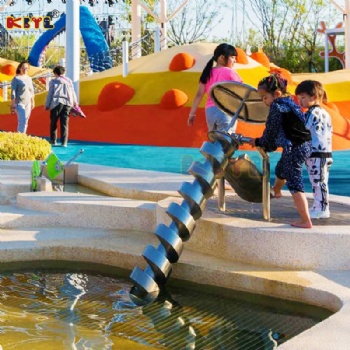 非標定制兒童戶外公園沙水玩具阿基米德取水器兒童水科普游樂設備