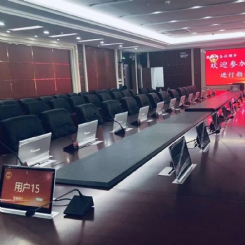 單位無(wú)紙化終端 會(huì)議桌面升降液晶顯示屏 櫟信
