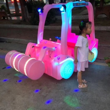 廣場(chǎng)兒童游樂(lè)場(chǎng)夜市擺攤通體發(fā)光碰碰車(chē)壓路機(jī)定時(shí)游樂(lè)車(chē)