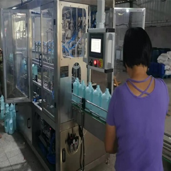 河南中意隆 洗衣液洗潔精日化灌裝設備 日化跟蹤式灌裝機 日化生產線設備 價格合理