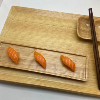 上海壹粵密胺木紋火鍋餐具，日韓料理餐具，創(chuàng)意型燒烤餐具