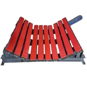 海南礦用皮帶機(jī)減震緩沖床 輸送物料轉(zhuǎn)載點(diǎn)緩沖床 抗沖擊緩沖滑槽