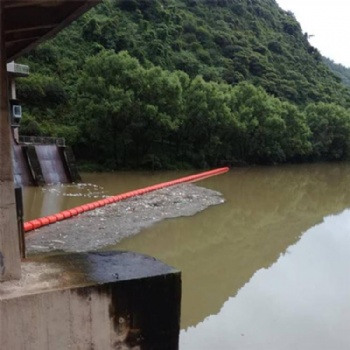 水電站組合式水面擋渣攔截漂浮垃圾的塑料攔污浮筒