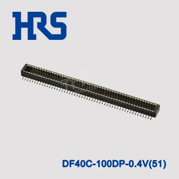 HRS廣瀨鍍金插頭DF40C-100DP-0.4V(51)板對FPC連接器100PIN