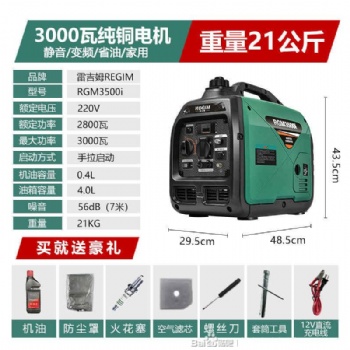 常德雷吉姆3千瓦便攜式汽油發電機優質服務