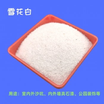 雪花白沙子 室外沙坑白沙 真石漆外墻白沙
