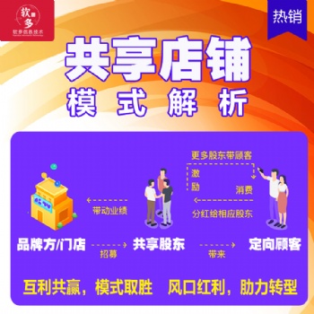 共享門店鋪系統共享股東系統招募合伙人模式拓客引流公眾號源碼