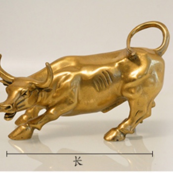 華爾街進(jìn)口樹脂擺件金牛氣沖天