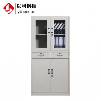 中二斗文件柜鐵皮柜 加厚辦公資料檔案柜財務(wù)會計憑證儲物柜子