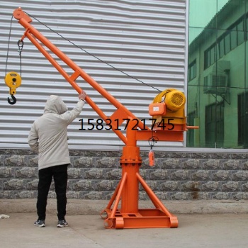 建筑小吊機(jī)360度手動(dòng)旋轉(zhuǎn)小型吊裝機(jī)快速高層砂石料吊運(yùn)機(jī)