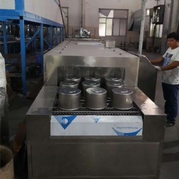 網(wǎng)帶式不銹鋼廚具清洗機(jī) 拉伸油拋光蠟噴淋清洗自動線