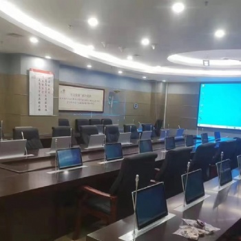 無(wú)紙化會(huì)議桌面升降屏 無(wú)紙化會(huì)議升降一體機(jī)