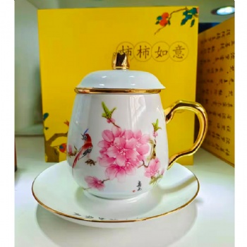 定做會(huì)議活動(dòng)禮品茶杯，節(jié)日饋贈(zèng)陶瓷杯子伴手禮套裝