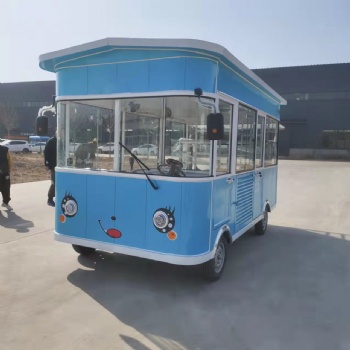 多功能小吃車電動四輪商用景區售賣車早餐擺攤流動美食炸串餐車