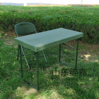 1.1米野戰吹塑桌單兵作業指揮桌會議桌餐桌