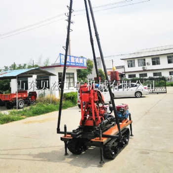 小型柴油液壓鉆探打井機 履帶行走鋼筋混凝土打孔機 50米巖石取芯